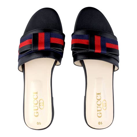 slippers gucci style|gucci slippers women.